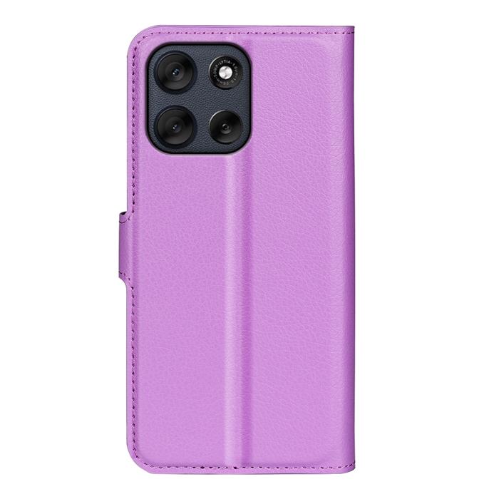 Bild 3,  Motorola Moto G56 5G Fodral Litchi Läder Lila - Teknikhallen.se
