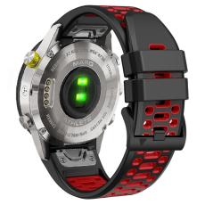  Klockarmband 26 mm Dual-Color Robust Svart/R&ouml;d - Teknikhallen.se