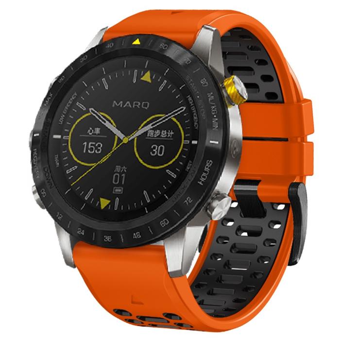 Bild 4,  Klockarmband 26 mm Dual-Color Robust Orange/Svart - Teknikhallen.se