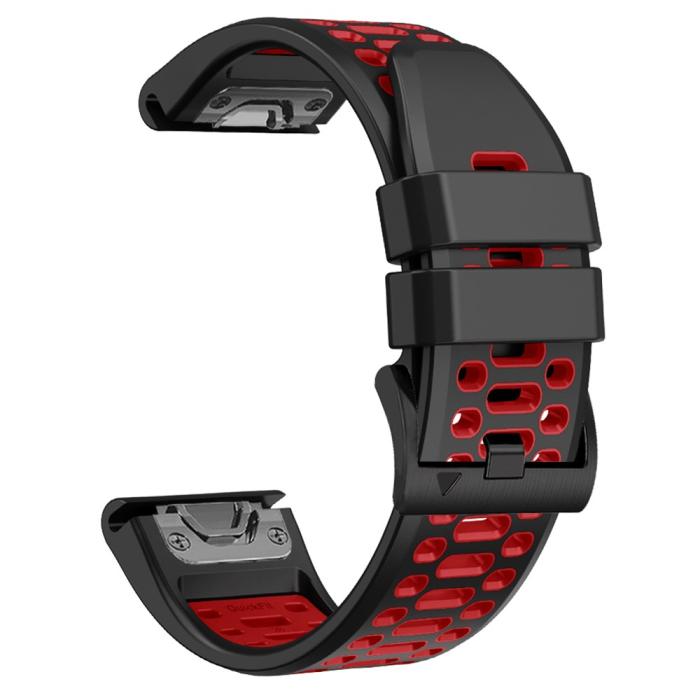 Bild 2,  Klockarmband 26 mm Dual-Color Robust Svart/Röd - Teknikhallen.se