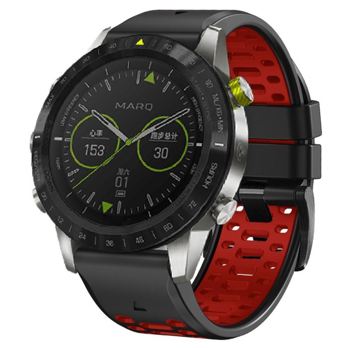 Bild 4,  Klockarmband 26 mm Dual-Color Robust Svart/Röd - Teknikhallen.se