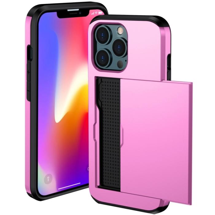 Bild 2,  iPhone 14 Plus Skal Med Kortfack Rosa - Teknikhallen.se