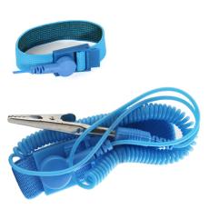  Antistatiskt ESD Armband Justerbart Bl&aring; - Teknikhallen.se