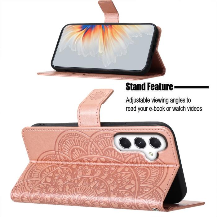 Bild 3,  Samsung Galaxy A16 / A26 5G Fodral Mandala Läder Roséguld - Teknikhallen.se