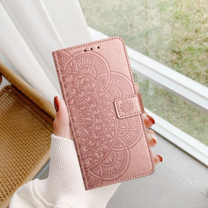 Bild 5,  Samsung Galaxy A16 / A26 5G Fodral Mandala Läder Roséguld - Teknikhallen.se