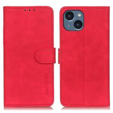 KHAZNEH KHAZNEH iPhone 15 Fodral Retro L&auml;der R&ouml;d - Teknikhallen.se