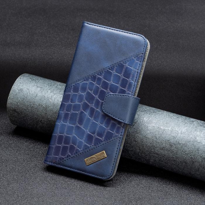 Bild 6,  Samsung Galaxy A33 5G Fodral Krokodil Textur Blå - Teknikhallen.se