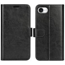  iPhone 17e / 16e Fodral Crazy Horse L&auml;der Svart - Teknikhallen.se
