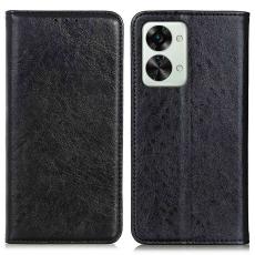  OnePlus Nord 2T 5G Fodral Flip L&auml;der Svart - Teknikhallen.se