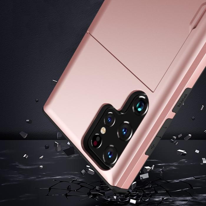 Bild 6,  Samsung Galaxy S24 Ultra Skal Med Kortfack Röd - Teknikhallen.se