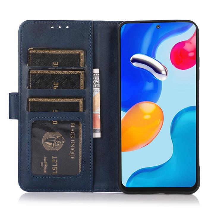 Bild 2,  Sony Xperia 10 VI Läder Fodral Läder Solid Blå - Teknikhallen.se