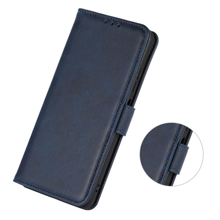 Bild 4,  Sony Xperia 10 VI Läder Fodral Läder Solid Blå - Teknikhallen.se