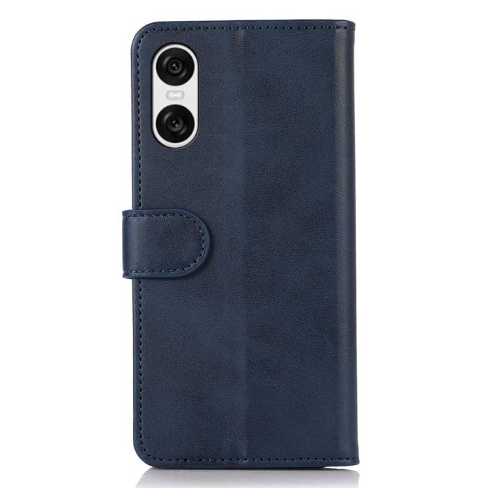 Bild 6,  Sony Xperia 10 VI Läder Fodral Läder Solid Blå - Teknikhallen.se