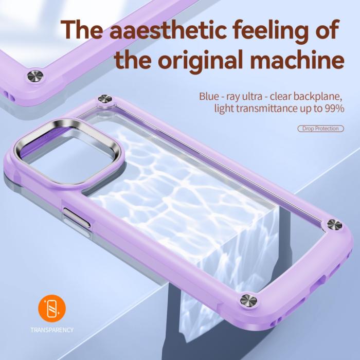 Bild 3,  iPhone 16 Pro Max Skal Shockproof Hybrid Armor Lila - Teknikhallen.se