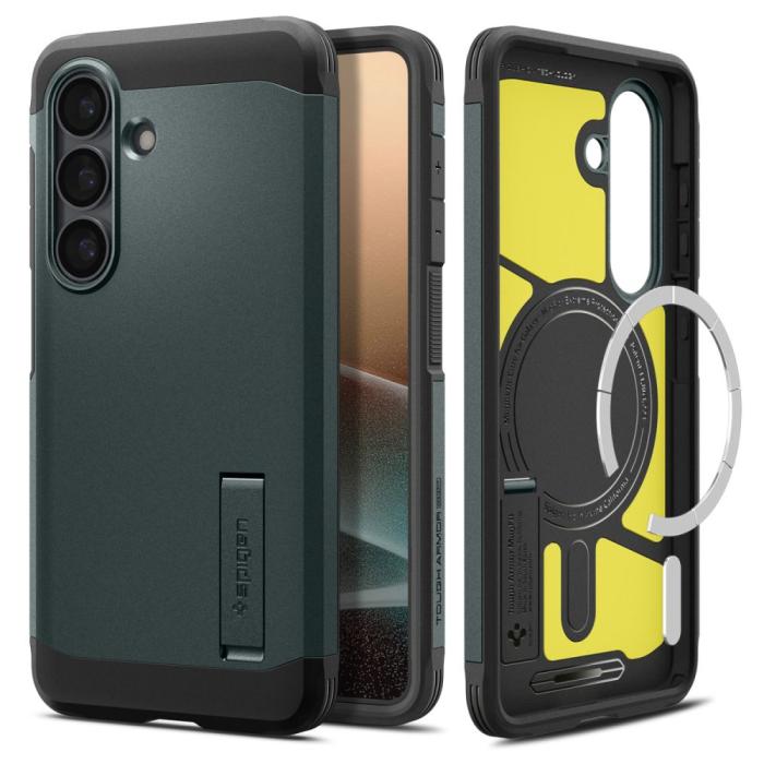 Bild 2, Spigen Spigen Galaxy S26 Plus Skal MagSafe Tough Armor Abyss Green - Teknikhallen.se