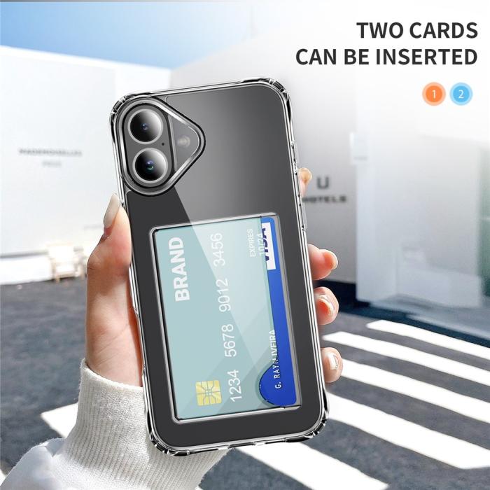 Bild 4,  iPhone 17 Skal Med Korthållare Transparent - Teknikhallen.se