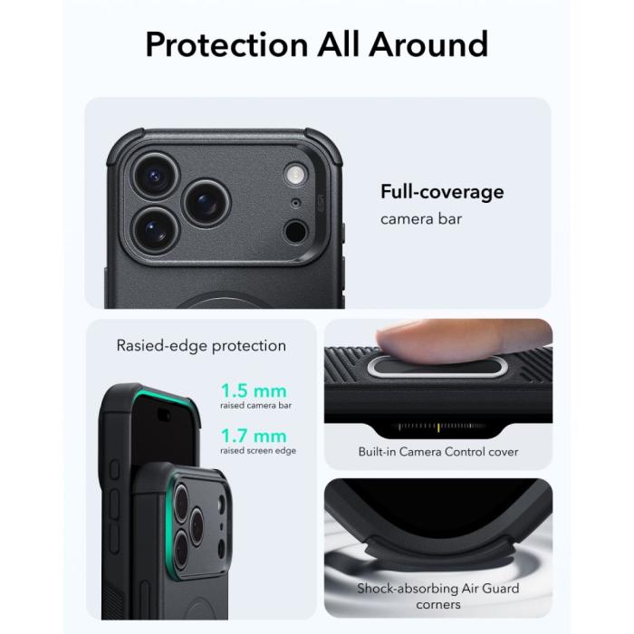 Bild 3, ESR ESR iPhone 18 Pro Max / 17 Pro Max Skal MagSafe Cyber Tough - Teknikhallen.se