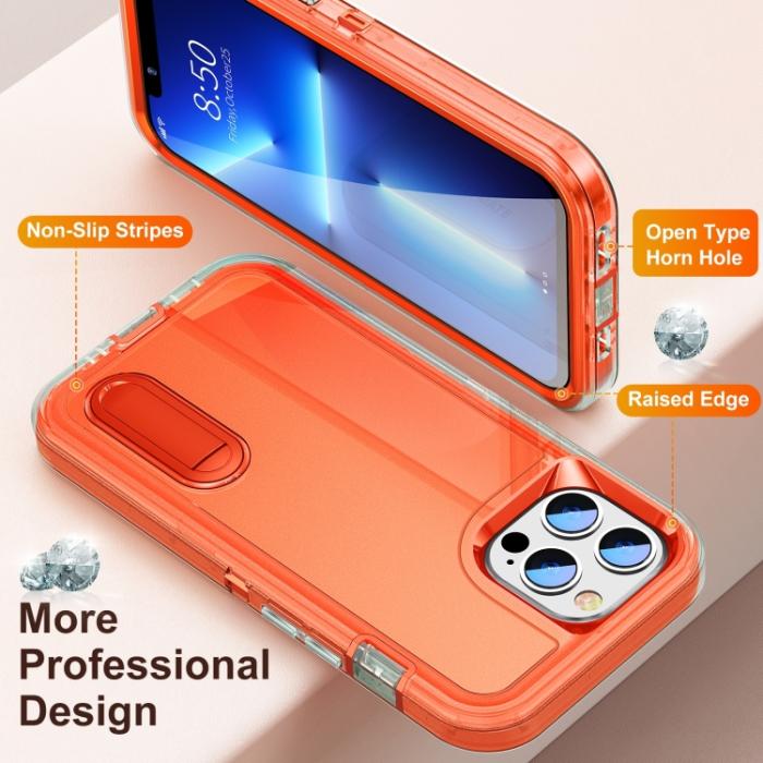 Bild 3,  iPhone 14 Pro Max Skal 3in1 Shockproof Xtreme Transparent/Orange - Teknikhallen.se
