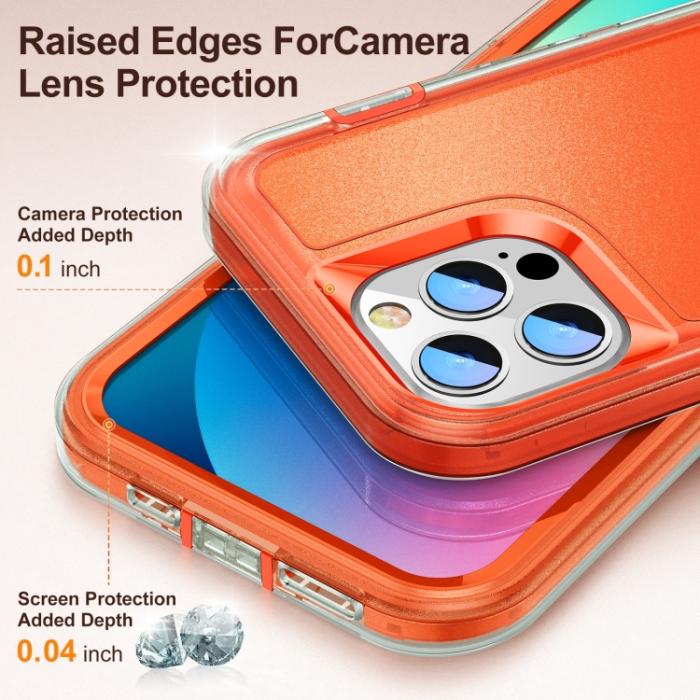 Bild 5,  iPhone 14 Pro Max Skal 3in1 Shockproof Xtreme Transparent/Orange - Teknikhallen.se