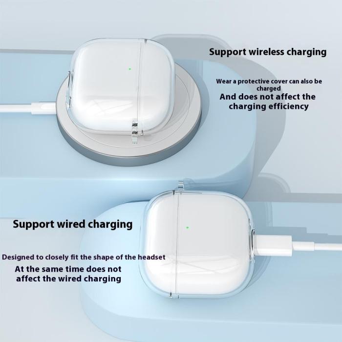 Bild 3,  AirPods 4 Skal TPU Karbinhake Transparent - Teknikhallen.se