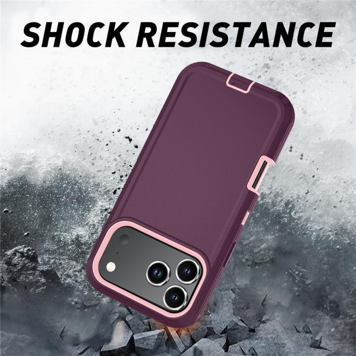 Bild 3,  iPhone 17 Pro Skal Extreme Shockproof Hybrid Vinröd - Teknikhallen.se