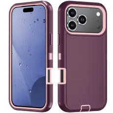  iPhone 17 Pro Skal Extreme Shockproof Hybrid Vinr&ouml;d - Teknikhallen.se