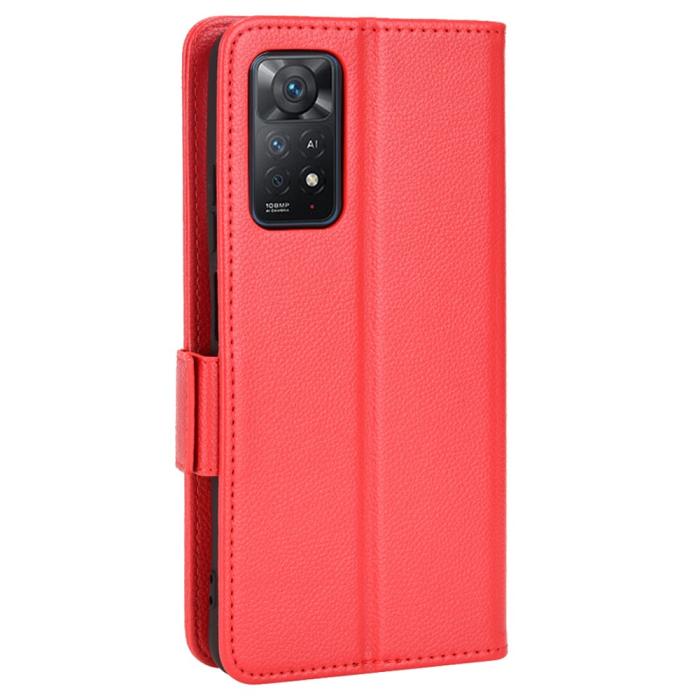 Bild 3,  Xiaomi Redmi Note 11 Pro 5G Fodral Litchi Textur Röd - Teknikhallen.se