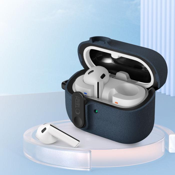 Bild 6, Tech-Protect Tech-Protect Galaxy Buds 3/3 Pro/3 FE Skal Slim Hook Fluffy Blue - Teknikhallen.se
