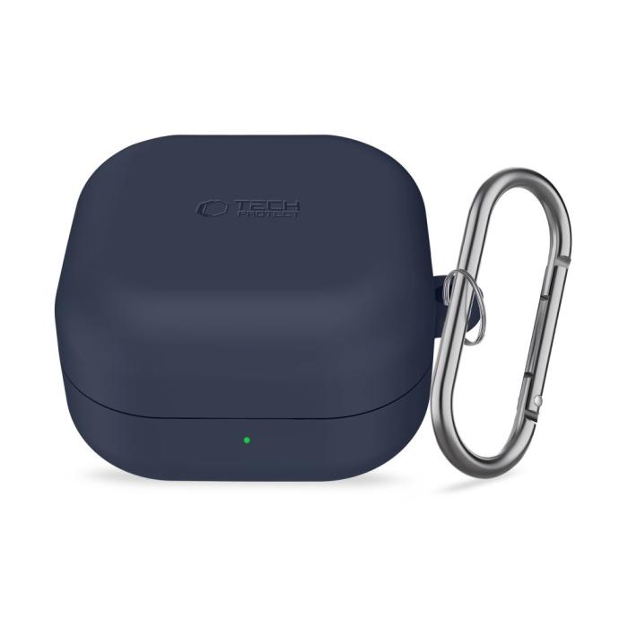 Bild 3, Tech-Protect Tech-Protect Galaxy Buds 4 / 4 Pro Skal Silikon Hook Navy Blue - Teknikhallen.se