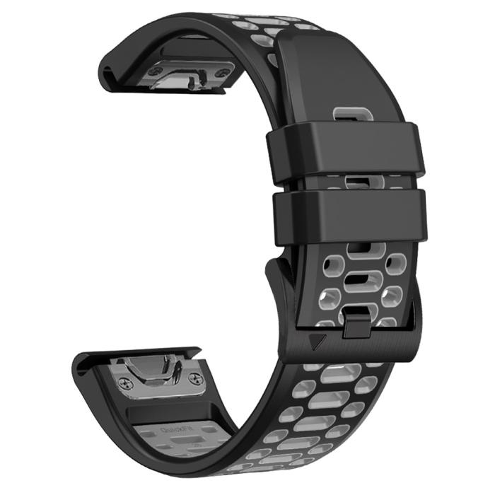 Bild 2,  Klockarmband 26 mm Dual-Color Robust Svart/Grå - Teknikhallen.se