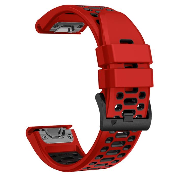 Bild 2,  Klockarmband 26 mm Dual-Color Robust Röd/Svart - Teknikhallen.se