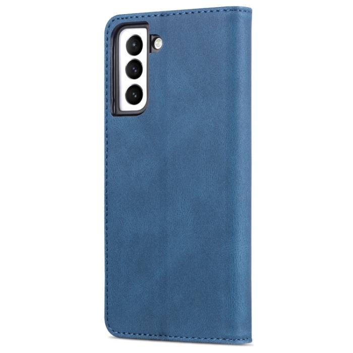 Bild 3, AZNS AZNS Samsung Galaxy S22 Fodral Skin Touch Läder Blå - Teknikhallen.se