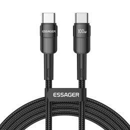 ESSAGER ESSAGER 3m 100W 5A PD USB-C - USB-C Laddningskabel Svart - Teknikhallen.se