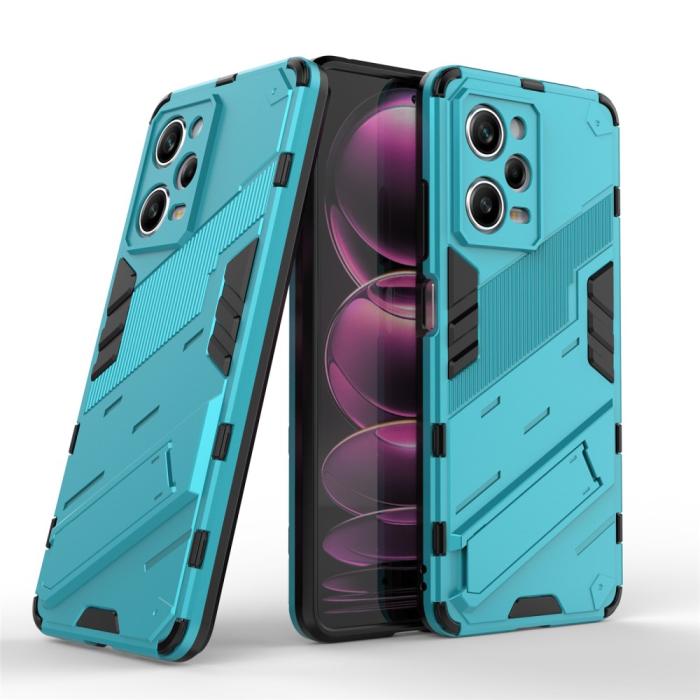 Bild 4,  Xiaomi Redmi Note 12 Pro 5G Skal Hybrid Kickstand Blå - Teknikhallen.se