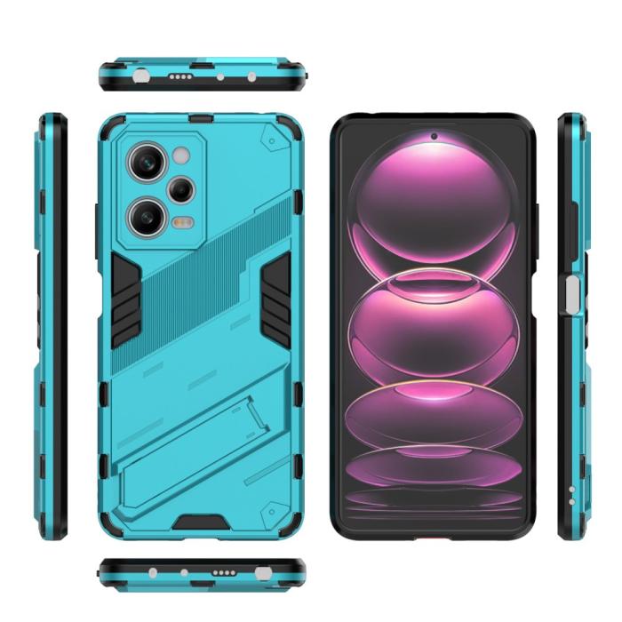 Bild 5,  Xiaomi Redmi Note 12 Pro 5G Skal Hybrid Kickstand Blå - Teknikhallen.se