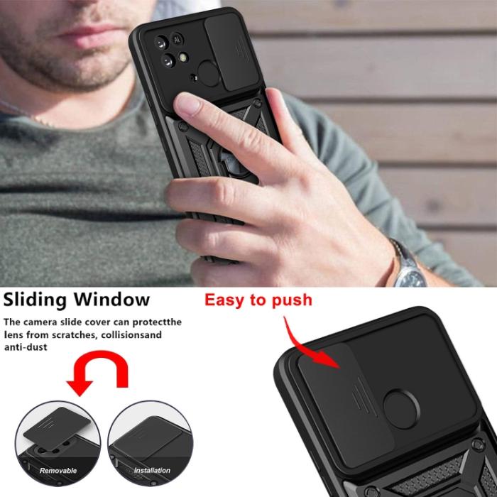 Bild 5,  Xiaomi Redmi 10C Skal Hybrid CamShield Silver - Teknikhallen.se