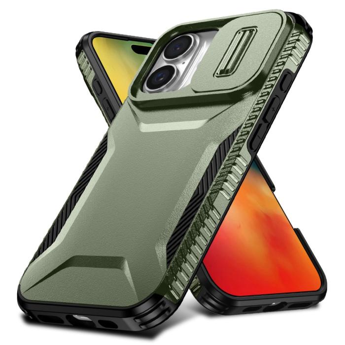 Bild 2,  iPhone 16 Plus Skal CamShield Hybrid Grön - Teknikhallen.se