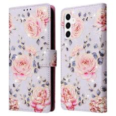  Samsung Galaxy S26 Plus Fodral RFID L&auml;der Rosa Blommor - Teknikhallen.se