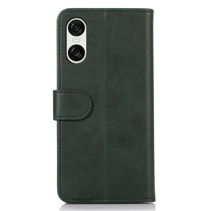 Bild 6,  Sony Xperia 10 VI Läder Fodral Läder Solid Grön - Teknikhallen.se
