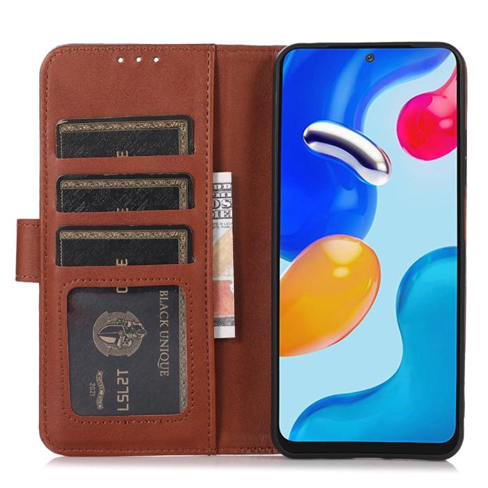 Bild 2,  Sony Xperia 10 VI Läder Fodral Läder Solid Brun - Teknikhallen.se