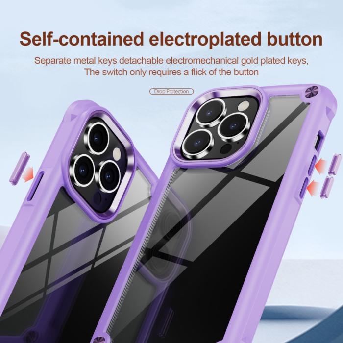 Bild 4,  iPhone 16 Pro Max Skal Shockproof Hybrid Armor Lila - Teknikhallen.se