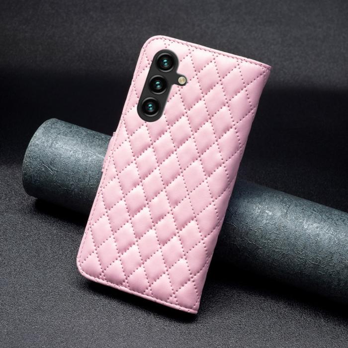Bild 6,  Samsung Galaxy A55 5G Fodral Diamond Läder Rosa - Teknikhallen.se