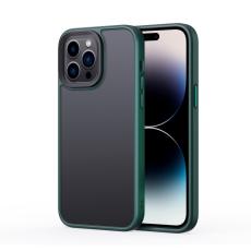  iPhone 15 Pro Max Skal Frostad Hybrid M&ouml;rk Gr&ouml;n - Teknikhallen.se