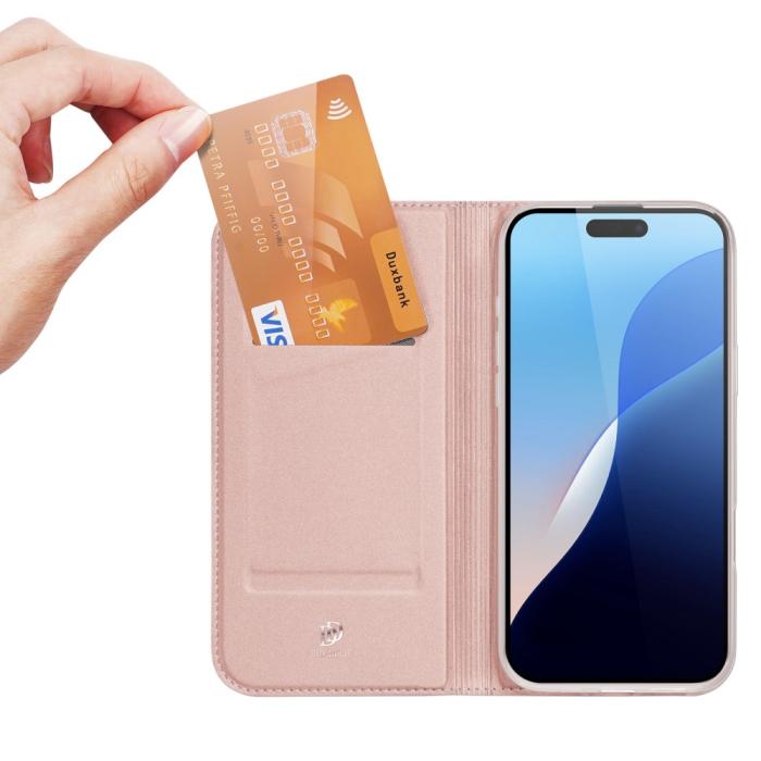 Bild 2, DUX DUCIS DUX DUCIS iPhone 16 Pro Fodral Skin Pro Series Roséguld - Teknikhallen.se