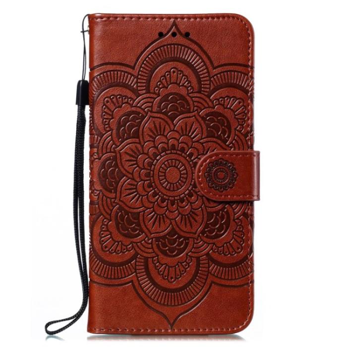 Bild 2,  Samsung Galaxy A24 5G Fodral Mandala Läder Brun - Teknikhallen.se