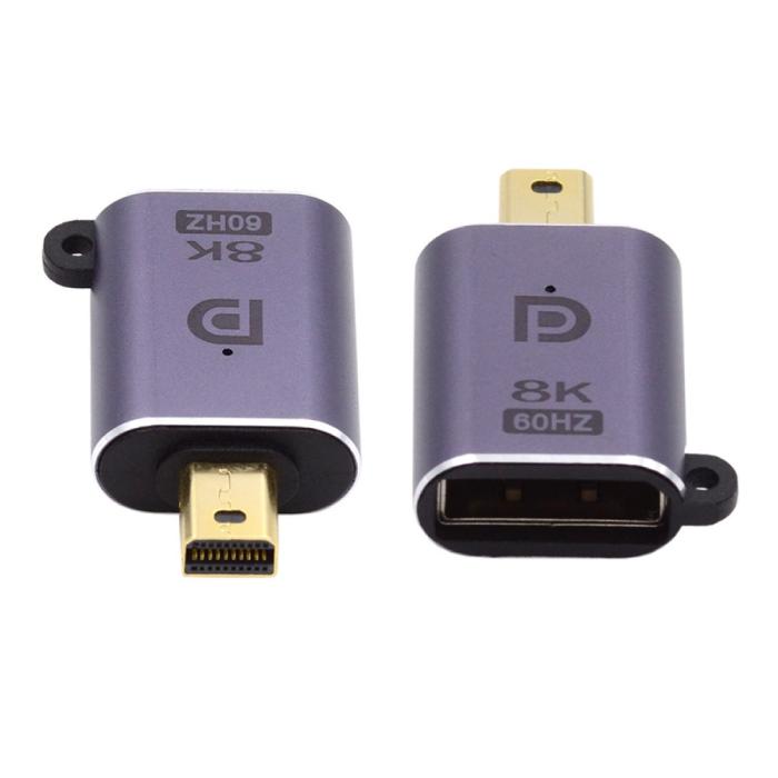 Bild 2,  DP DisplayPort till Mini DisplayPort 1.4 Adapter 8K 60Hz Blå - Teknikhallen.se