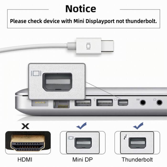 Bild 4,  DP DisplayPort till Mini DisplayPort 1.4 Adapter 8K 60Hz Blå - Teknikhallen.se