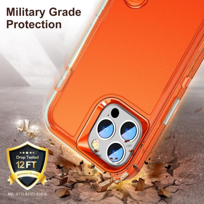 Bild 6,  iPhone 14 Pro Max Skal 3in1 Shockproof Xtreme Transparent/Orange - Teknikhallen.se