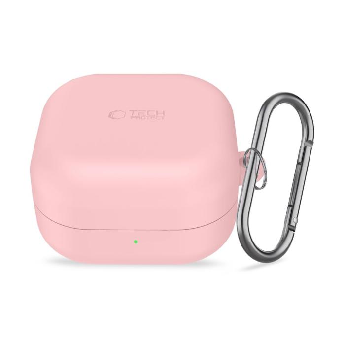 Bild 3, Tech-Protect Tech-Protect Galaxy Buds 4 / 4 Pro Skal Silikon Hook Dusty Pink - Teknikhallen.se