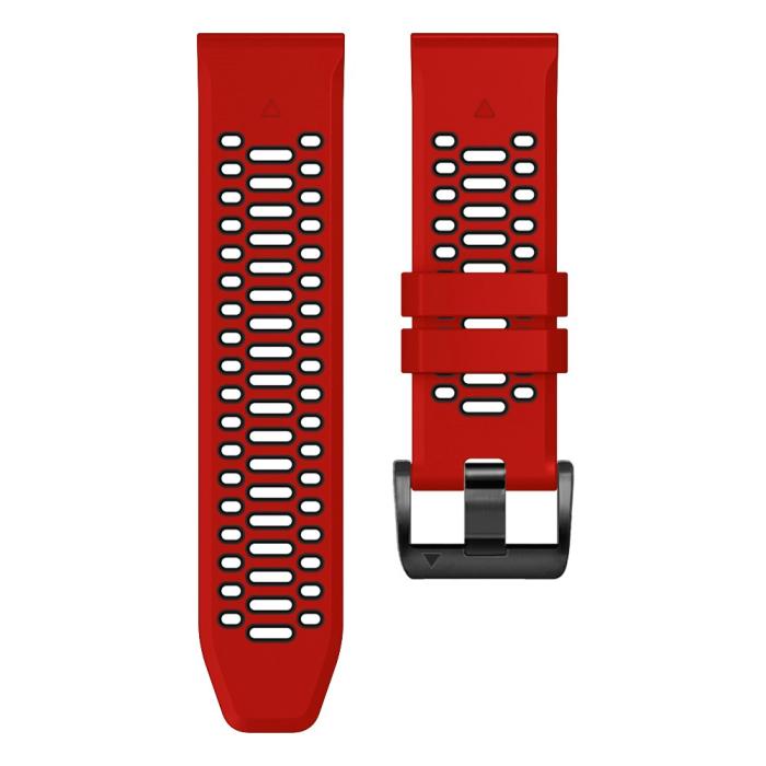 Bild 3,  Klockarmband 26 mm Dual-Color Robust Röd/Svart - Teknikhallen.se